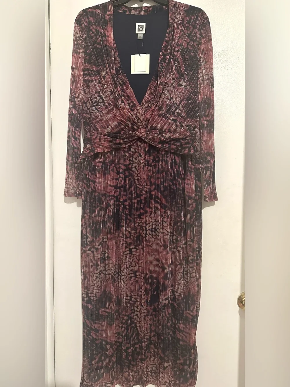 Anne Klein Lotus Pink Multi Wrap Dress